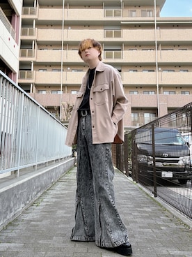 「ベージュ」｜Teddy bear🧸さん（メンズ・177cm）の春コーディネート