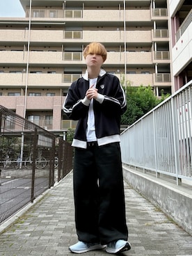 「アイテム（ジャージ）」を使った、Teddy bear🧸さん（メンズ・177cm）の秋コーディネート