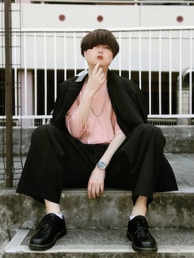 「BASQUE magenta（バスクマゼンタ）のアイテム（ジャケット/アウター）」を使った、Teddy bear🧸さん（メンズ・177cm）の夏コーディネート