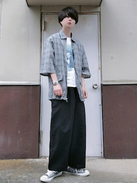 「CERCA（チェルカ）のアイテム」を使った、Teddy bear🧸さん（メンズ・177cm）の秋コーディネート