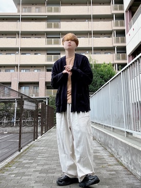 「SPINNS（スピンズ）のアイテム」を使った、Teddy bear🧸さん（メンズ・177cm）の秋コーディネート