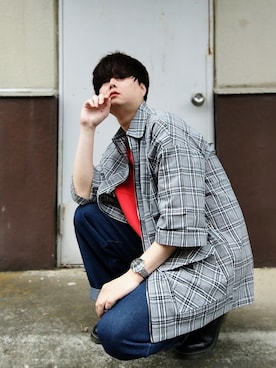 「CERCA（チェルカ）のアイテム」を使った、Teddy bear🧸さん（メンズ・177cm）の春コーディネート