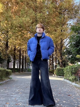 「アイテム（ジャケット/アウター、ブルー系）」を使った、Teddy bear🧸さん（メンズ・177cm）の冬コーディネート