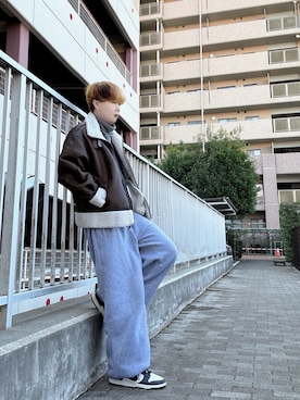 「EVRIS（エヴリス）のアイテム」を使った、Teddy bear🧸さん（メンズ・177cm）の春コーディネート