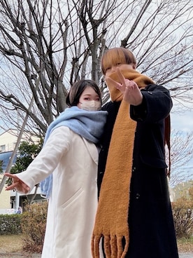 「アイテム（チェスターコート）」を使った、Teddy bear🧸さん（メンズ・177cm）の冬コーディネート