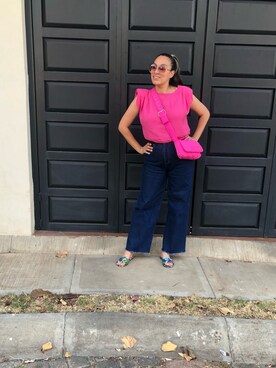 「SHEINAR（シェイナー）のアイテム（バッグ）」を使った、Faby Arroyoさん（レディース・170cm）の春コーディネート