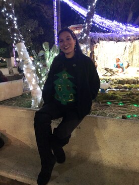 「FOREVER 21（フォーエバー トゥエンティーワン）のアイテム（MA-1）」を使った、Faby Arroyoさん（レディース・170cm）の冬コーディネート