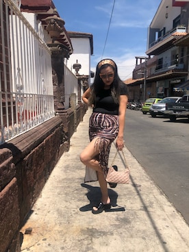 「SHEINAR（シェイナー）のアイテム（バッグ）」を使った、Faby Arroyoさん（レディース・170cm）の夏コーディネート