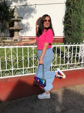 「SHEINAR（シェイナー）のアイテム」を使った、Faby Arroyoさん（レディース・170cm）の夏コーディネート