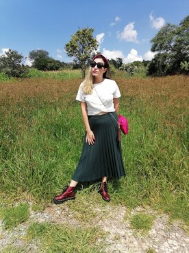 「midiskirt」｜Faby Arroyoさん（レディース・175cm）の秋コーディネート