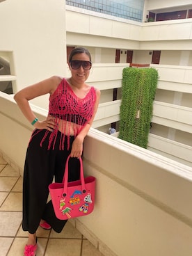 「アイテム（スポーツブラ）」を使った、Faby Arroyoさん（レディース・170cm）の秋コーディネート