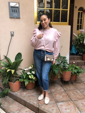 「アイテム（ローファー）」を使った、Faby Arroyoさん（レディース・170cm）の夏コーディネート