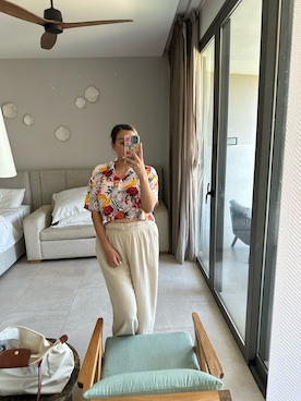 「GAP（ギャップ）のアイテム」を使った、Faby Arroyoさん（レディース・170cm）の秋コーディネート