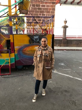 「COACH（コーチ）のアイテム」を使った、Faby Arroyoさん（レディース・170cm）の冬コーディネート