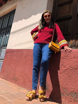 「PULL&BEAR（プルアンドベア）のアイテム（バッグ）」を使った、Faby Arroyoさん（レディース・170cm）の秋コーディネート