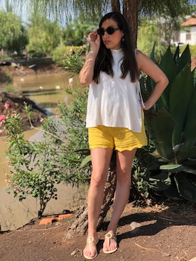 「TORY BURCH（トリーバーチ）のアイテム」を使った、Faby Arroyoさん（レディース・170cm）の夏コーディネート