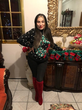 「Talbots（タルボット）のアイテム」を使った、Faby Arroyoさん（レディース・170cm）の冬コーディネート