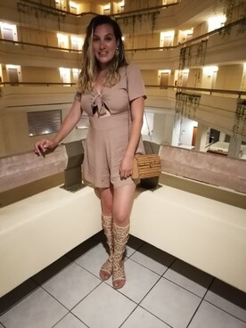 「Gladiator Sandals」｜Faby Arroyoさん（レディース・175cm）の夏コーディネート