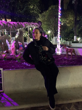 「GUCCI（グッチ）のアイテム（バッグ）」を使った、Faby Arroyoさん（レディース・170cm）の冬コーディネート