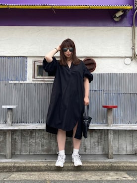 「TICCA（ティッカ）のアイテム（ワンピース/ドレス）」を使った、ATSUKOさん（レディース・157cm）の夏コーディネート
