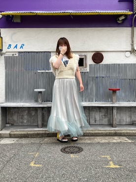 「ENFOLD（エンフォルド）のアイテム」を使った、ATSUKOさん（レディース・157cm）の夏コーディネート