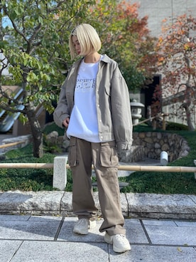 「DANKE SCHON（ダンケシェーン）のアイテム（ジャケット/アウター）」を使った、EMII SHOJIさん（レディース・156cm）の冬コーディネート