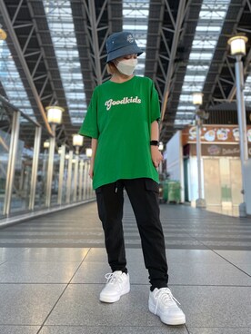 「KaneZ（ケインズ）のアイテム（帽子）」を使った、EMII SHOJIさん（レディース・156cm）の夏コーディネート