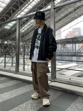 「DANKE SCHON（ダンケシェーン）のアイテム（ジャケット/アウター）」を使った、EMII SHOJIさん（レディース・156cm）の秋コーディネート