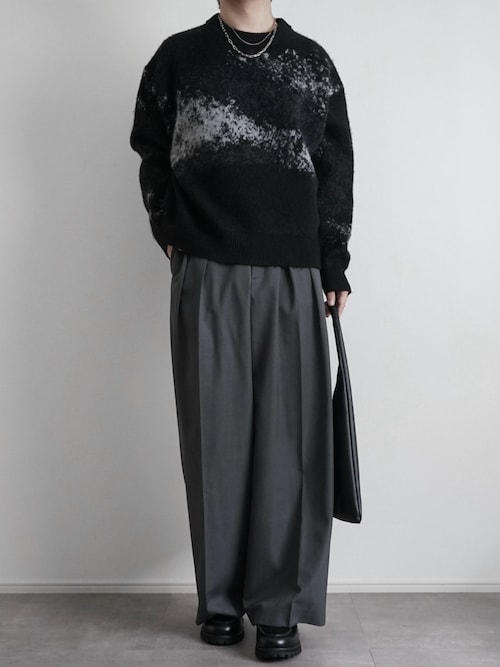 「HARE(ハレ)の【NARRIL】Wool Blend Trousers(スラックス)」を使った、itsukiさん(メンズ・167cm)の秋コーディネート