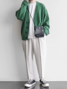 「LILL（リル）のアイテム（カーディガン/ボレロ）」を使った、itsukiさん（メンズ・167cm）の春コーディネート