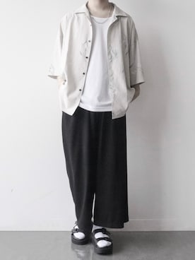 「レザーサンダル」｜「アイテム（その他）」を使った、itsukiさん（メンズ・167cm）の夏コーディネート