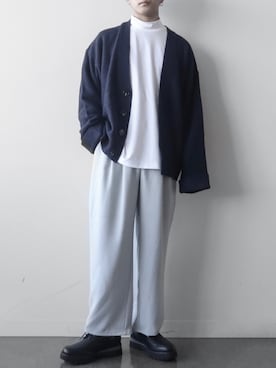 「LILL（リル）のアイテム（カーディガン/ボレロ）」を使った、itsukiさん（メンズ・167cm）の冬コーディネート