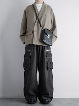 「アイテム（カーゴパンツ）」を使った、itsukiさん（メンズ・167cm）の秋コーディネート