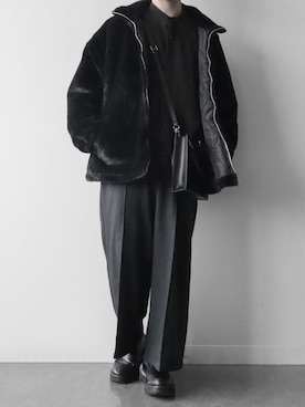 「Art re A select（アトリエセレクト）のアイテム（ブルゾン）」を使った、itsukiさん（メンズ・167cm）の冬コーディネート