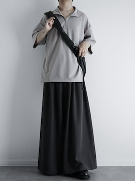 「アイテム（スラックス）」を使った、itsukiさん（メンズ・167cm）の夏コーディネート