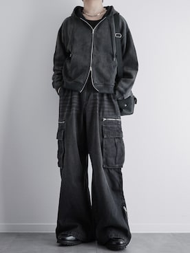 「アイテム（パーカー）」を使った、itsukiさん（メンズ・167cm）の秋コーディネート