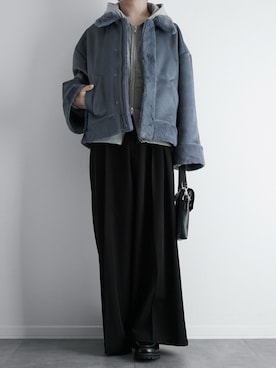 「アイテム（ムートンコート）」を使った、itsukiさん（メンズ・167cm）の秋コーディネート