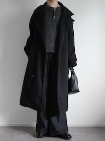 SOCCE（ソーシー）の「ウールミックスハイネックメルトンロングコート