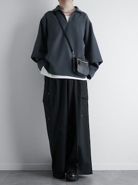 「アイテム（スラックス）」を使った、itsukiさん（メンズ・167cm）の冬コーディネート