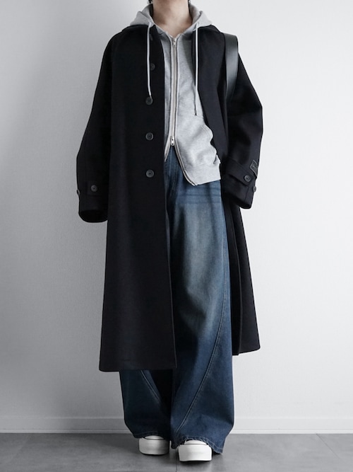 UNISEX》Super140s Prime-Over Melton Balmachan Coat/プライム