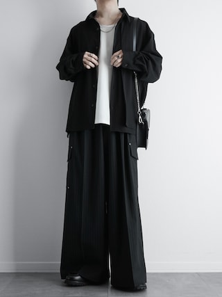 「LILL（リル）のドライアムンゼンロングレイヤードタンクトップ（タンクトップ）」を使った、itsukiさん（メンズ・167cm）の冬コーディネート