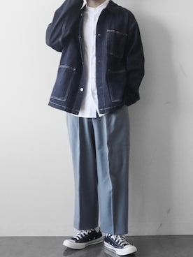 「はじめましてコーデ」｜「アイテム（デニムジャケット）」を使った、itsukiさん（メンズ・167cm）の春コーディネート