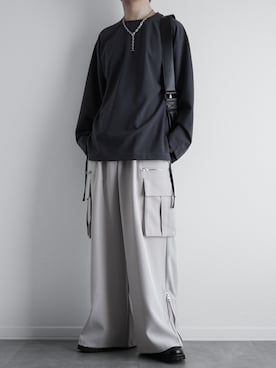 「アイテム（カーゴパンツ）」を使った、itsukiさん（メンズ・167cm）の夏コーディネート