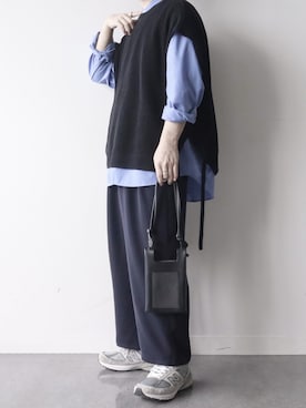 「LILL（リル）のアイテム（ベスト）」を使った、itsukiさん（メンズ・167cm）の夏コーディネート