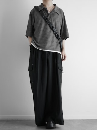 「tk.TAKEO KIKUCHI（ティーケータケオキクチ）のドロストショルダーバッグ（ショルダーバッグ）」を使った、itsukiさん（メンズ・167cm）の春コーディネート