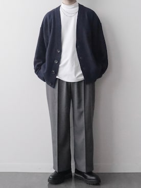 「LILL（リル）のアイテム（カーディガン/ボレロ）」を使った、itsukiさん（メンズ・167cm）の春コーディネート