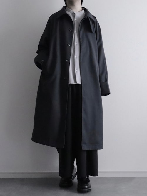 セール】ステンカラーロールアップ比翼コート（ステンカラーコート