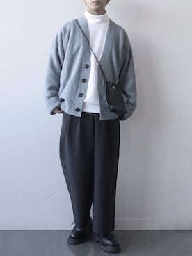 「アイテム（カーディガン/ボレロ）」を使った、itsukiさん（メンズ・167cm）の冬コーディネート