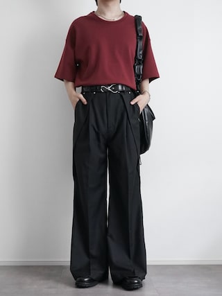 「tk.TAKEO KIKUCHI(ティーケータケオキクチ)のドロストショルダーバッグ(ショルダーバッグ)」を使った、itsukiさん(メンズ・167cm)の夏コーディネート