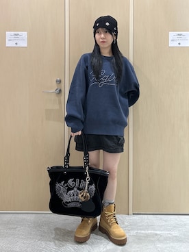 「アイテム（キーホルダー）」を使った、REiKAさん（レディース・153cm）の冬コーディネート